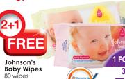 Johnson's Baby Wipes-80 Wipes