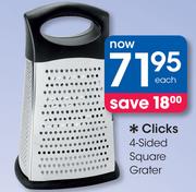 Clicks 4-sided Square Grater