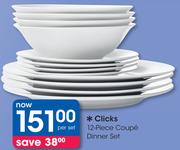 Clicks 12 Piece Coupe Dinner Set-Per Set