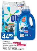 Omo Auto Liquid-1.5L Or Washing Powder-2kg Each