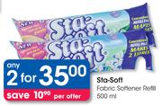 Sta-Soft Fabric Softener Refill-2 x 500ml
