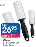 Clicks 2-Pack Small Lint Roller Refills-Per Pack