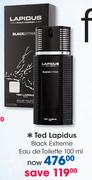 Ted Lapidus Black Extreme Eau De Toilette-100ml