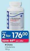 Clicks L-Glutamine-2 x 125g
