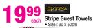 Glodina Stripe Guest Towels-30 x 50cm Each
