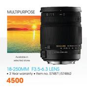 Sigma 18-250mm F3.5-6.3 Lens