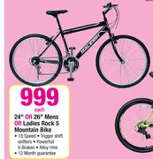 Raleigh 24" Or 26" Mens Or Ladies Rock 5 Mountain Bike