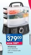 Safeway Food Steamer with 3 Freezer-Safe Baskets