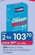 USN Power & Cramp Block Dynamic Time Release 30 Tablets-2's