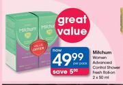 Mitchum Women Advanced Control Shower Fresh Roll On-2 x 50ml Per Pack