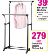 Double Or Sloping Clothes Rail