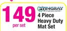Stingray 4 Piece Heavy Duty Mat Set