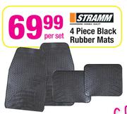 Stramm 4 Piece Black Rubber Mats-Per Set