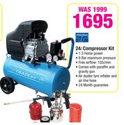 Tradeair 24Ltr Compressor Kit