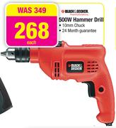 Black & Decker 500W Hammer Drill