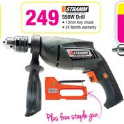 Stramm 550W Drill Plus Staple Gun