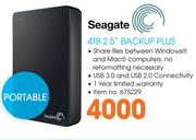Seagate 4TB 2.5" Backup Plus