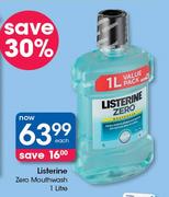 Listerine Zero Mouthwash-1Ltr Each