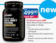 GNC Pro Performance AMP 100% Whey Protein Advanced Chocolate Or Vanilla-930g