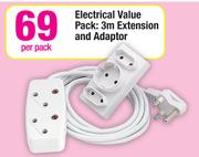 Electrical Value Pack: Extension And Adaptor-3m