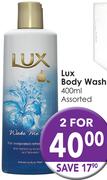 Lux Body Wash Assorted-2x400ml