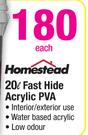 Homestead 20L Fast Hide Acrylic PVA