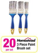 Homestead 3 Piece Paint Brush Set-Per Set
