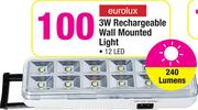 Eurolux 3W Rechargeable Wall Mounted Light-Each