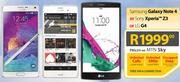 Samsung Galaxy Note 4 Or Sony Xperia Z3 Or LG G4-On MTN Sky