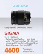 Sigma Multipurpose Lens 18-250mm