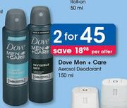 Dove Men + Care Aerosol Deodorant-2 x 150ml