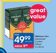 Mitchum Men Advanced Control Roll On-2 x 50ml Per Pack