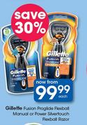 Gillette Fusion Proglide Flexball Manual Or Power Silver Touch Flexball Razor-Each