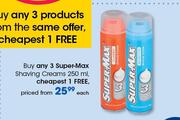  Super Max Shaving Creams-250ml Each
