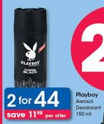 Playboy Aerosol Deodorant-2 x 150ml