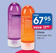 Clicks Massage Gel-200ml Each