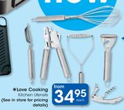 Love Cooking Kitchen Utensils-Each