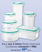 Clicks Plastic Fresh-Lock Containers-Each