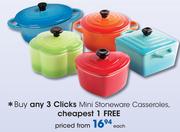 Clicks Mini Stoneware Casseroles-Each