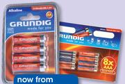 Grundig Alkaline Batteries 4 Pack AAA Or AA-Per Pack