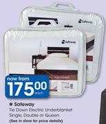 Safeway Tie Down Electric Underblanket Single, Double Or Queen-Each