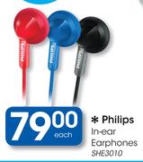 Philips In-Earphones SHE3010-Each