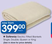 Safeway Electric Fitted Blankets Single, Double, Queen Or King-Each