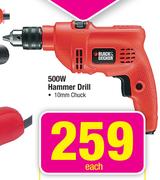 Black & Decker 500W Hammer Drill
