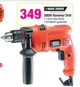 Black & Decker 500W Hammer Drill