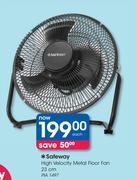 Safeway 23cm High Velocity Metal Floor Fan PIA 1497