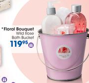 Floral Bouquet Wild Rose Bath Bucket