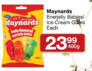 Maynards Enerjelly Babies/Icecream Gums-400g Each