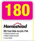 Homestead 20L Fast Hide Acrylic PVA