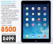 Apple iPad Air WiFi+ 3G 16GB Silver MD791-On Smart Data 1 Gig